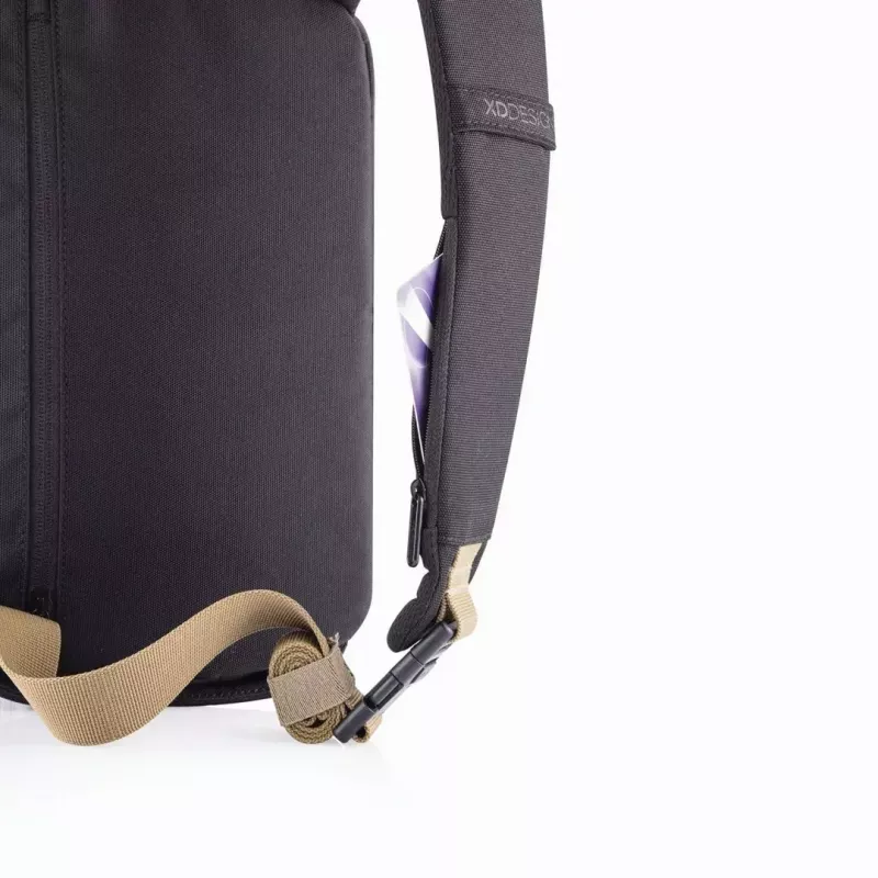 Apsaugota nuo vagystės kuprinė XDDESIGN Bobby Sling — juoda, atspari vandeniui, RFID kišenės, planšetės skyrius, 4 l, 530 g