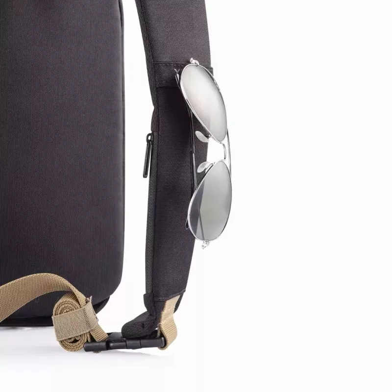 Apsaugota nuo vagystės kuprinė XDDESIGN Bobby Sling — juoda, atspari vandeniui, RFID kišenės, planšetės skyrius, 4 l, 530 g