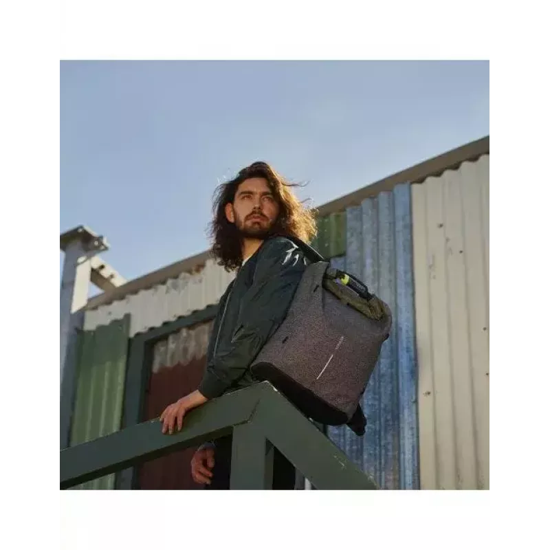 Casual kuprinė XDDESIGN Urban Pilka Fabric — 27 l, vandeniui atspari, 15,6 colio nešiojamojo kompiuterio skyrius, TSA užraktas