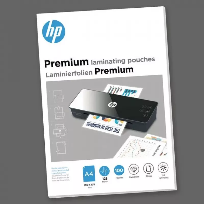 Laminavimo plėvelės HP 9124, A4 formatas, maks. plėvelės storis 125 µm, 100 vnt.