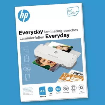 Laminavimo plėvelės HP 9154, A4 formatas, maks. storis 80 µm, pakuotėje 100 vnt.