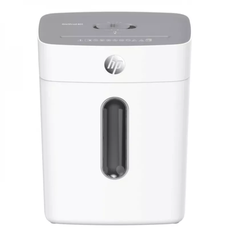 HP OneShred 8CC popieriaus smulkintuvas Dalelių pavidalo smulkinimas 68 dB 22 cm Baltas