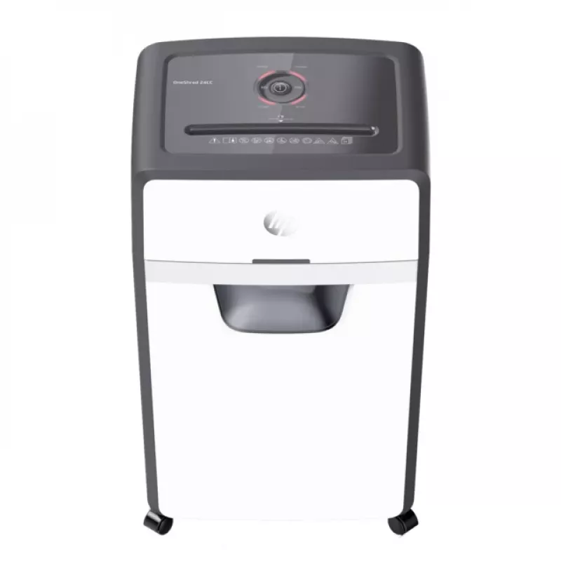 HP OneShred 24CC popieriaus smulkintuvas dalelių pjovimo 65 dB 22 cm Balta, Juoda