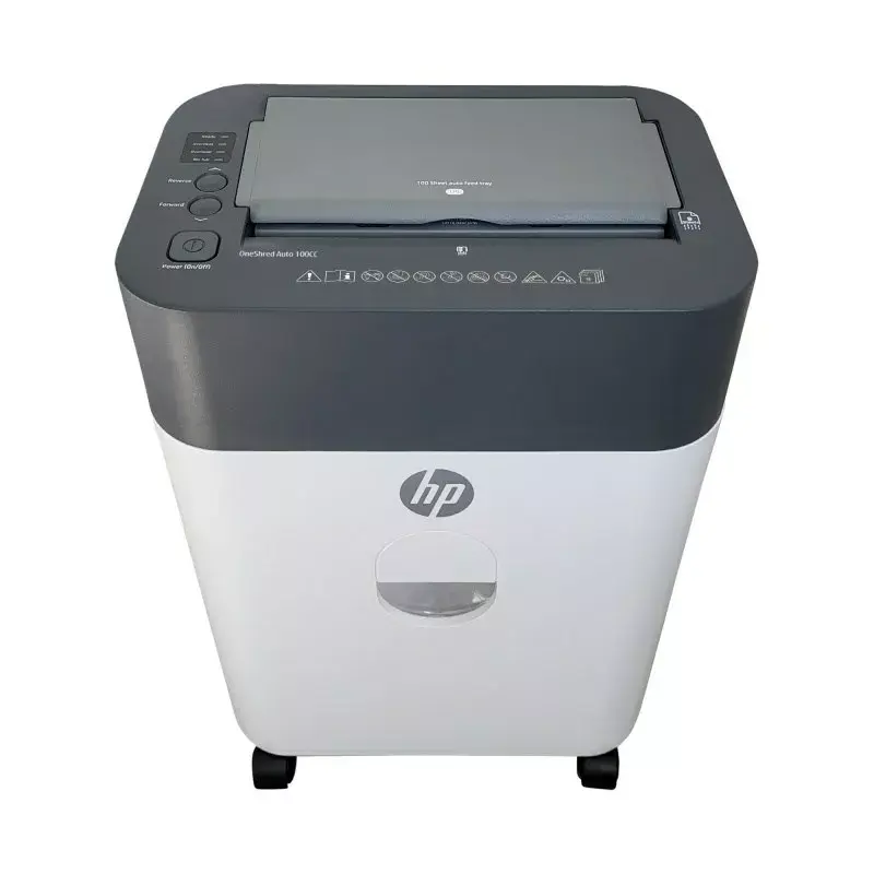 HP OneShred Auto 100CC popieriaus smulkintuvas Kryžminis smulkinimas 68 dB 22 cm Balta