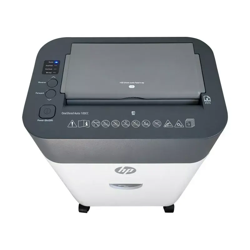 HP OneShred Auto 100CC popieriaus smulkintuvas Kryžminis smulkinimas 68 dB 22 cm Balta