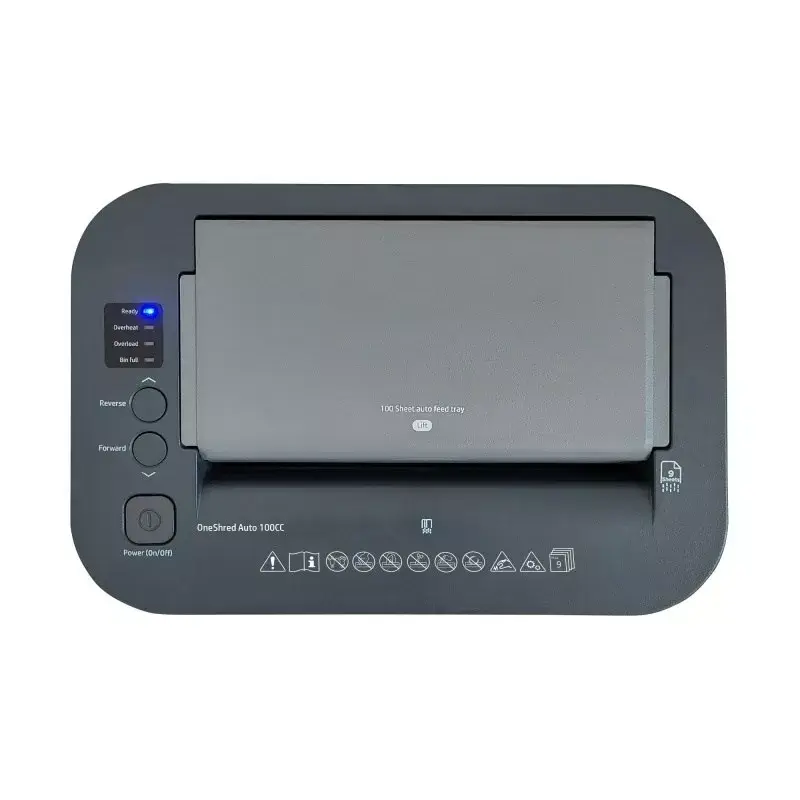HP OneShred Auto 100CC popieriaus smulkintuvas Kryžminis smulkinimas 68 dB 22 cm Balta