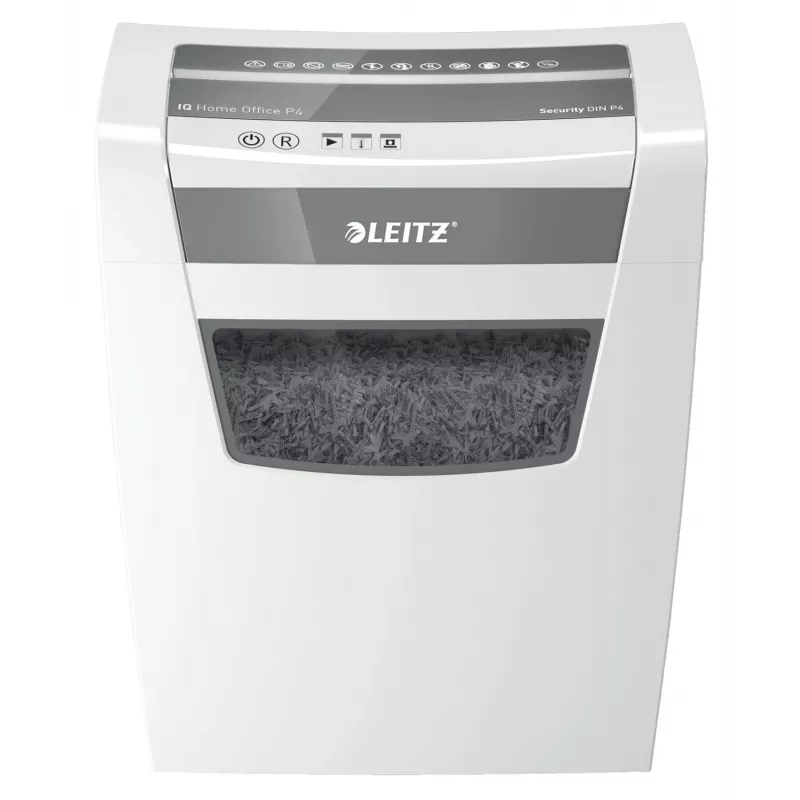 Leitz IQ namų biuro popieriaus smulkintuvas P4, dalelių pjovimas, 22 cm, 4 x 28 mm, 23 l, 225 lapai, 58 dB