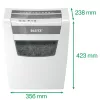 Leitz IQ namų biuro popieriaus smulkintuvas P4, dalelių pjovimas, 22 cm, 4 x 28 mm, 23 l, 225 lapai, 58 dB
