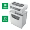 Leitz IQ namų biuro popieriaus smulkintuvas P4, dalelių pjovimas, 22 cm, 4 x 28 mm, 23 l, 225 lapai, 58 dB