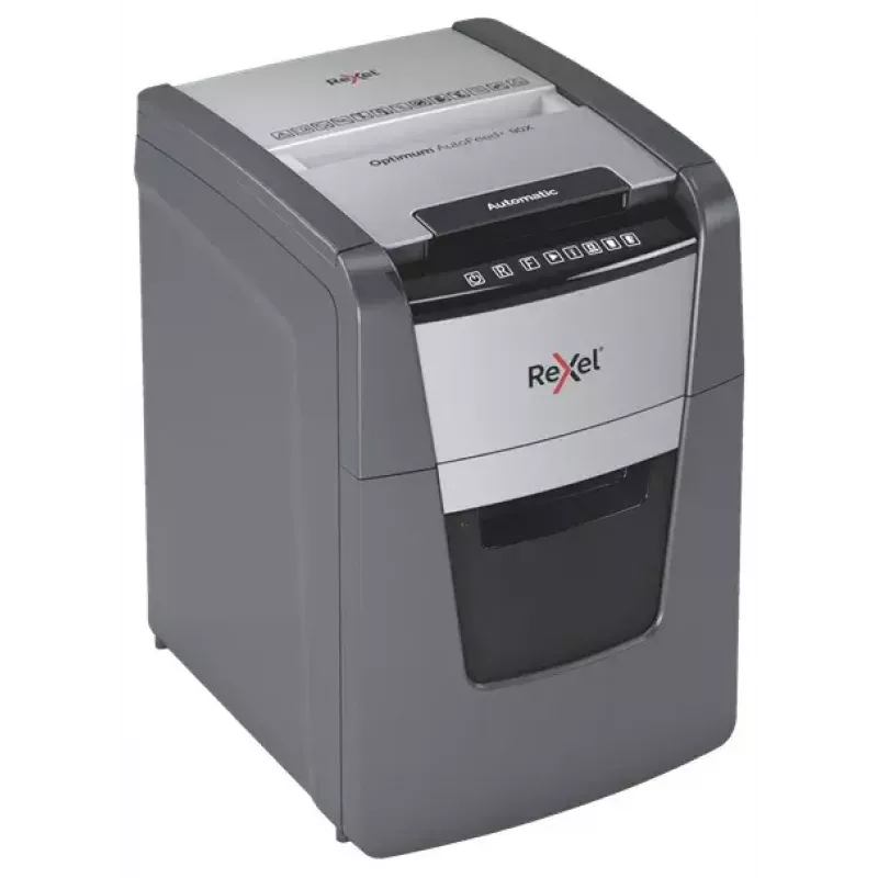 Rexel AutoFeed+ 90X popieriaus smulkintuvas Kryžminis smulkinimas 55 dB Juoda, Pilka