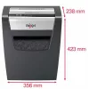 Popieriaus smulkintuvas REXEL Momentum X410 — dalelių pjūvis P-4, 4 x 28 mm, 10 lapų talpa, 23 l krepšys, apsauga nuo užstrigimo