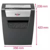 Popieriaus smulkintuvas REXEL Momentum X312 — dalelių pjovimas P-3, 12 lapų talpa, 23 l dėžė, 5 x 42 mm