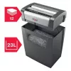 Popieriaus smulkintuvas REXEL Momentum X312 — dalelių pjovimas P-3, 12 lapų talpa, 23 l dėžė, 5 x 42 mm