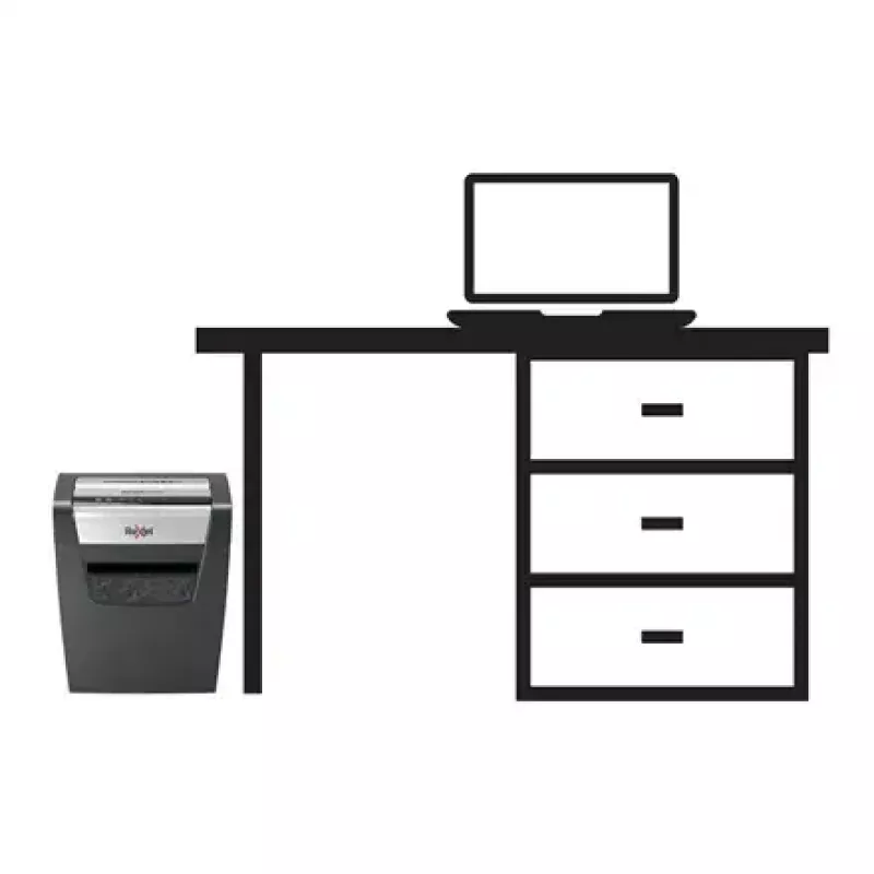 Popieriaus smulkintuvas REXEL Momentum X312 — dalelių pjovimas P-3, 12 lapų talpa, 23 l dėžė, 5 x 42 mm