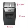 Smulkintuvas REXEL Momentum X312-SL — dalelių pjaustymas 5 x 42 mm, 12 lapų talpa, 23 L krepšys, mygtukų valdymas