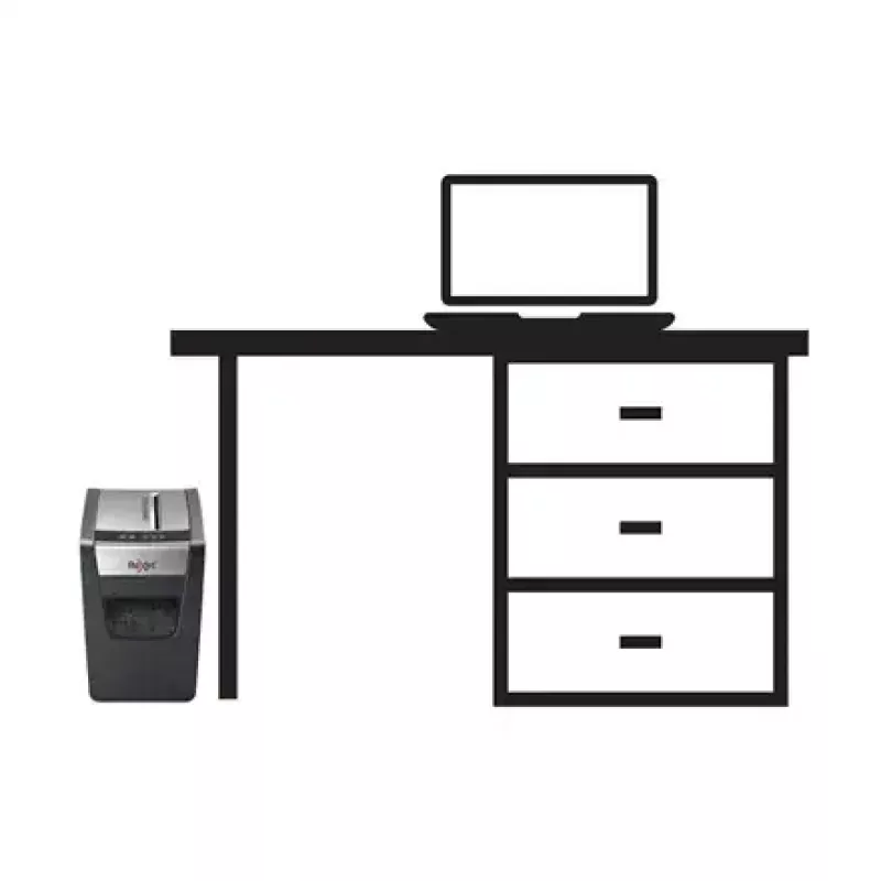 Smulkintuvas REXEL Momentum X312-SL — dalelių pjaustymas 5 x 42 mm, 12 lapų talpa, 23 L krepšys, mygtukų valdymas