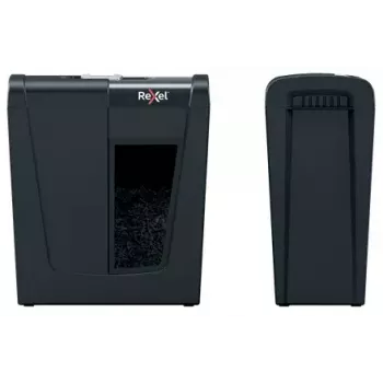 Popieriaus smulkintuvas REXEL Secure S5 — juostinis smulkintuvas, 5 lapų talpa, 6 mm pjūvis, 10 l dėžė, P-2 saugumas, juodas