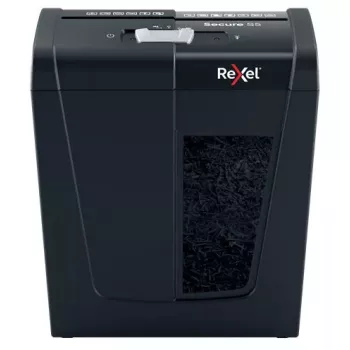 Popieriaus smulkintuvas REXEL Secure S5 — juostinis smulkintuvas, 5 lapų talpa, 6 mm pjūvis, 10 l dėžė, P-2 saugumas, juodas