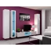 Vitrina Cama Meble VIGO 180 montuojama ant sienos stiklinė spinta 1800×400×300 mm balta/baltas blizgesys