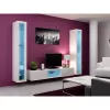 Vitrina Cama Meble VIGO 180 montuojama ant sienos stiklinė spinta 1800×400×300 mm balta/baltas blizgesys