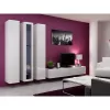 Vitrina Cama Meble VIGO 180 montuojama ant sienos stiklinė spinta 1800×400×300 mm balta/baltas blizgesys