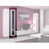 Vitrina Cama Meble VIGO 180 montuojama ant sienos stiklinė spinta 1800×400×300 mm balta/baltas blizgesys