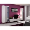 Vitrina Cama Meble VIGO 180 montuojama ant sienos stiklinė spinta 1800×400×300 mm balta/baltas blizgesys