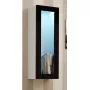 Vitrinos spinta cama meble VIGO 90 — sieninė stiklinė spinta 90×350×320 mm balta/juoda blizgi