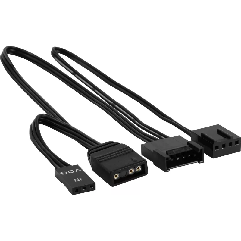 Aerocool DUO14 PC ventiliatorius 14cm ARGB LED dvigubas žiedas antivibracinis 6 kaiščių juodas