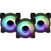 Aerocool MIRAGE12PRO rinkinys 3x ventiliatorius PC 12cm ARGB 6 kontaktų stebulė tylus juodas