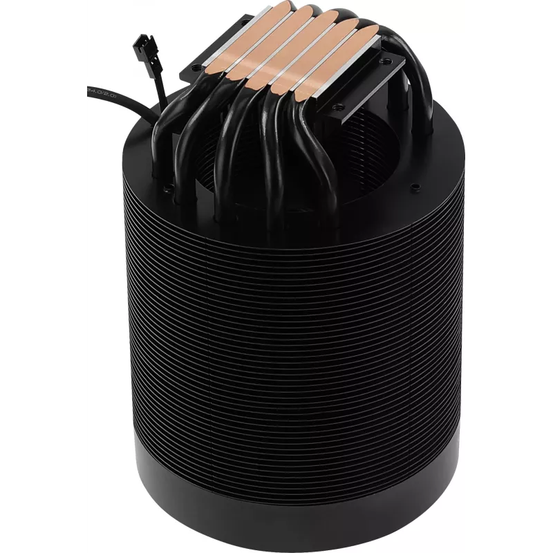 Aušintuvas AEROCOOL Mirage 5, 5 šilumos vamzdeliai 6 mm, 60 mm ventiliatorius, TDP 150 W, juodas