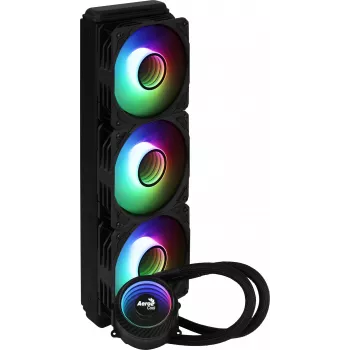 Aerocool MIRAGEL360 skysto CPU aušinimo sistema 3x12cm ARGB ventiliatorius TDP 550W juoda
