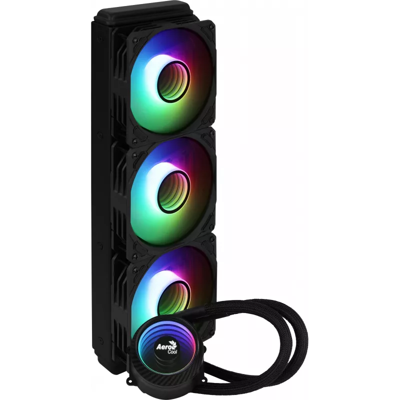 Aerocool MIRAGEL360 skysto CPU aušinimo sistema 3x12cm ARGB ventiliatorius TDP 550W juoda