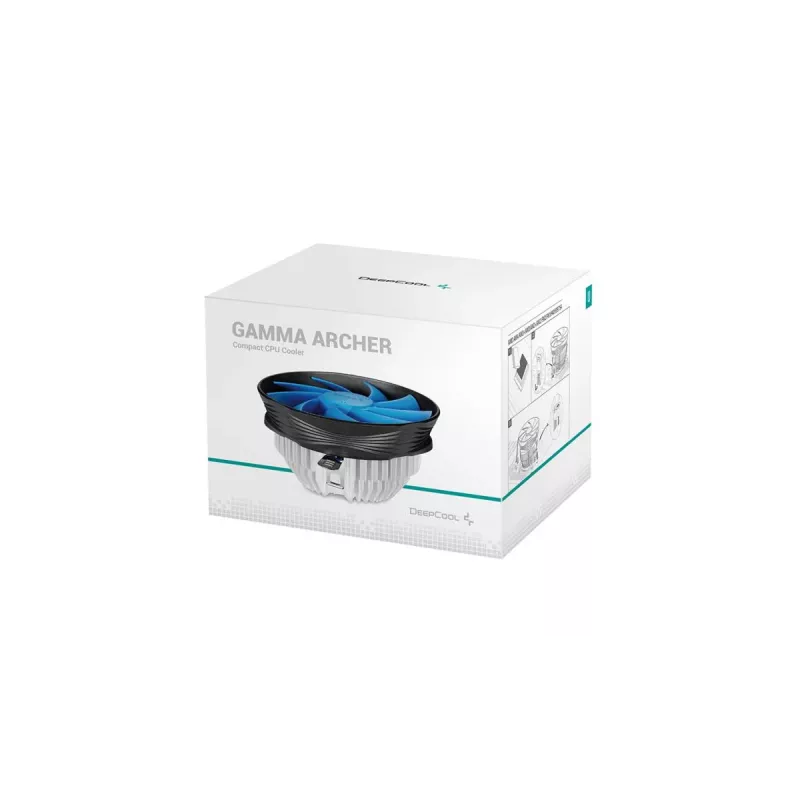 DEEPCOOL Gamma Archer procesoriaus oro aušintuvas 12 cm aliuminis - juoda/mėlyna
