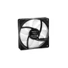 120 mm korpuso ventiliatorius DeepCool RF120 — balta/juoda, 120×25 mm, 4 kontaktų PWM, RGB LED, hidrodinaminis guolis