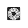 120 mm korpuso ventiliatorius DeepCool RF120 — balta/juoda, 120×25 mm, 4 kontaktų PWM, RGB LED, hidrodinaminis guolis