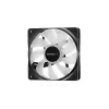 120 mm korpuso ventiliatorius DeepCool RF120 — balta/juoda, 120×25 mm, 4 kontaktų PWM, RGB LED, hidrodinaminis guolis