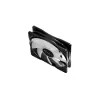 120 mm korpuso ventiliatorius DeepCool RF120 — balta/juoda, 120×25 mm, 4 kontaktų PWM, RGB LED, hidrodinaminis guolis
