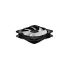 120 mm korpuso ventiliatorius DeepCool RF120 — balta/juoda, 120×25 mm, 4 kontaktų PWM, RGB LED, hidrodinaminis guolis