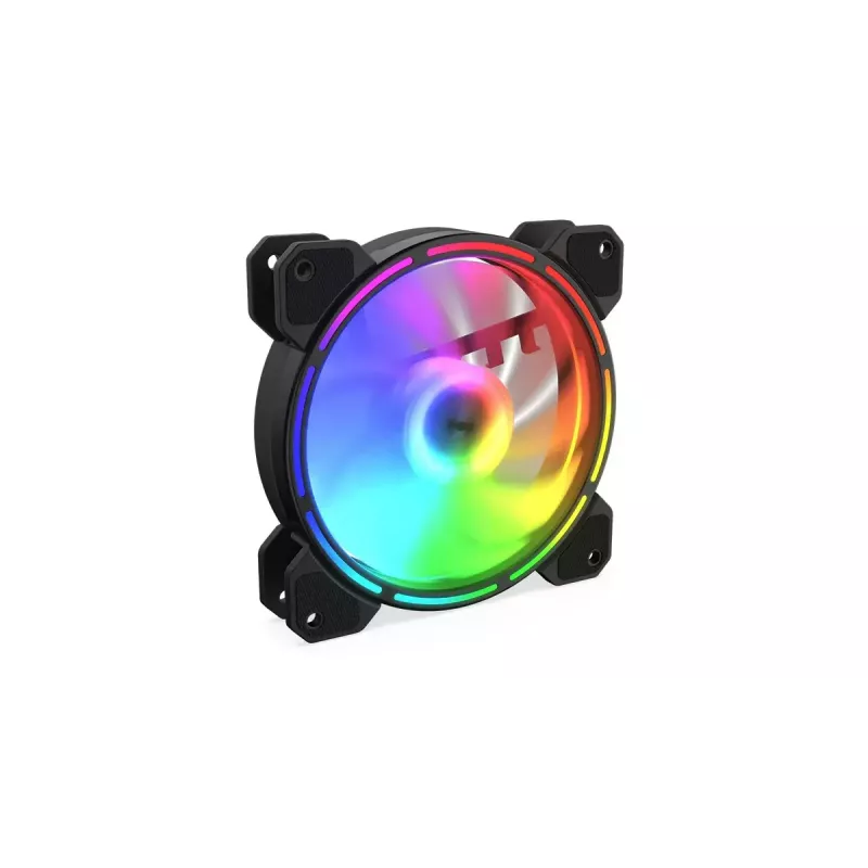 Korpuso ventiliatorius KRUX KRX0067 120 mm ARGB LUNAR 120, 1200 aps./min., hidraulinis guolis, 12 V, 5 V LED, 3 kontaktų jungtis, antivibracinis