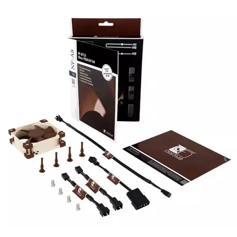 Korpuso ventiliatorius Noctua NF-A8 FLX 80 mm, 12 V, 2000 RPM, 50,4 m³/h, 0,84 W, 25 mm aukštis