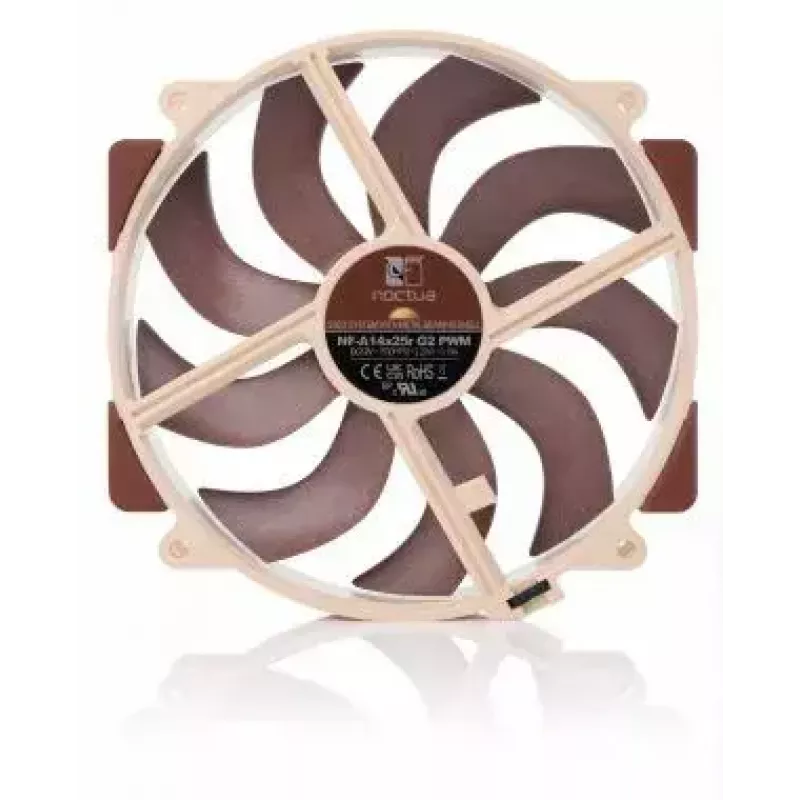 Korpuso ventiliatorius Noctua NF-A14x25r G2 PWM 140 mm, 1250–1500 RPM, 155.6 m³/h, 19.7–24.8 dB, 12 V, 4 kontaktų