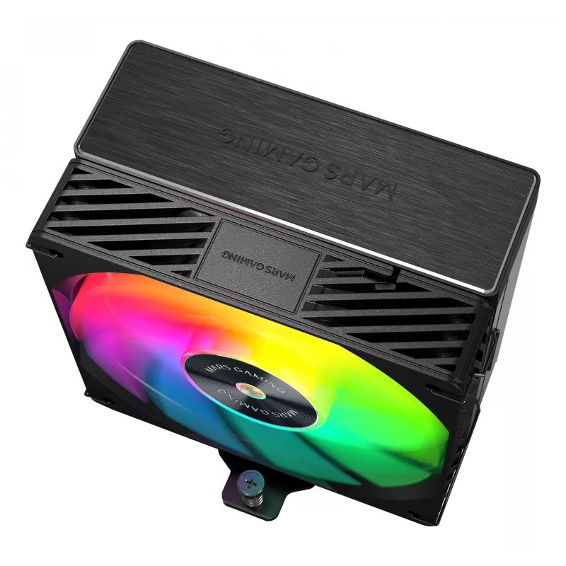 Mars Gaming MCPUX5ARGB kompiuterio aušinimo sistema Procesorius Oro aušintuvas 12 cm Juoda 1 vnt.