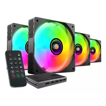 Mars Gaming MFSI4KIT kompiuterio aušinimo sistema Kompiuterio korpuso ventiliatorius 12 cm Juoda