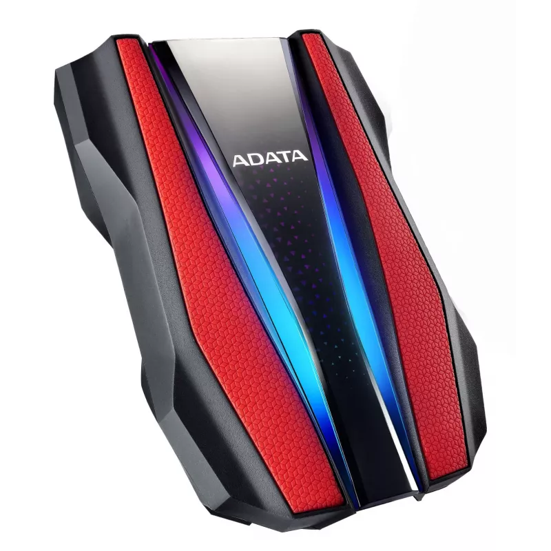 Išorinis kietasis diskas ADATA HD770G 1TB 2,5 colio USB 3.2 Gen 1, atsparus vandeniui, juoda/raudona