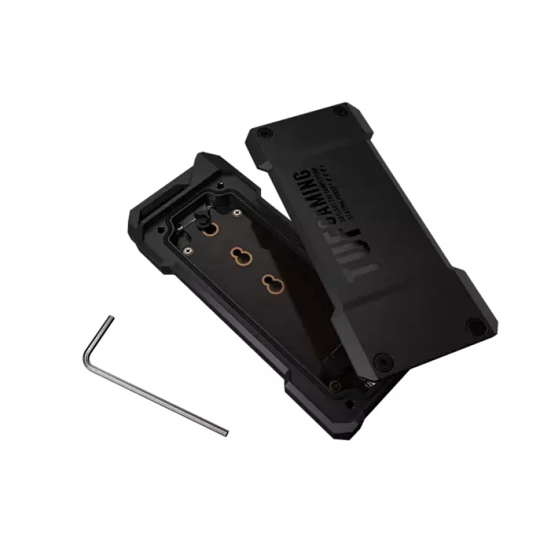 SSD enclosure ASUS ESD-T1A/BLK/G/AS — M.2 (SATA/PCIe) single-bay, USB-C 3.2 Gen2, 10 Gbit/s, Juoda, key lock
