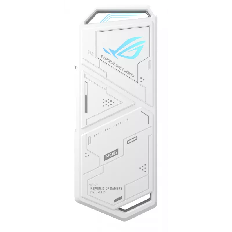 SSD korpusas ASUS ROG Strix Arion White Edition — M.2 PCIe, USB Type-C 10 Gb/s, vienam diskui