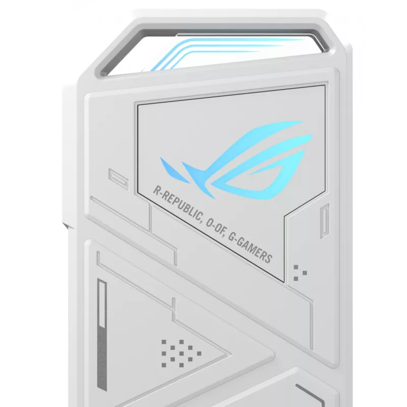 SSD korpusas ASUS ROG Strix Arion White Edition — M.2 PCIe, USB Type-C 10 Gb/s, vienam diskui