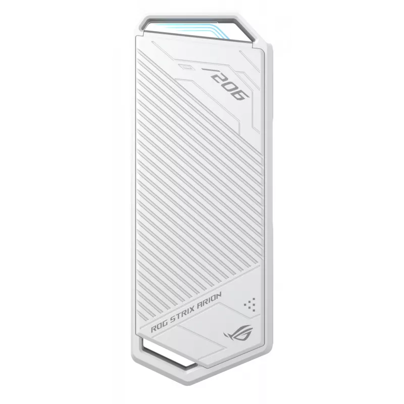 SSD korpusas ASUS ROG Strix Arion White Edition — M.2 PCIe, USB Type-C 10 Gb/s, vienam diskui