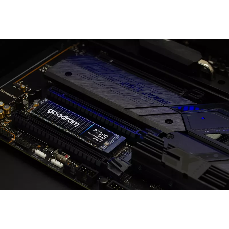 Vidinis SSD GOODRAM PX500 GEN.3 M.2 1 TB — PCIe 3.0 NVMe, skaitymo greitis 3300 MB/s, rašymo greitis 2700 MB/s, 2280